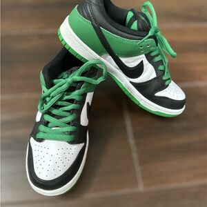 Nike Black and Green Athletic Shoes